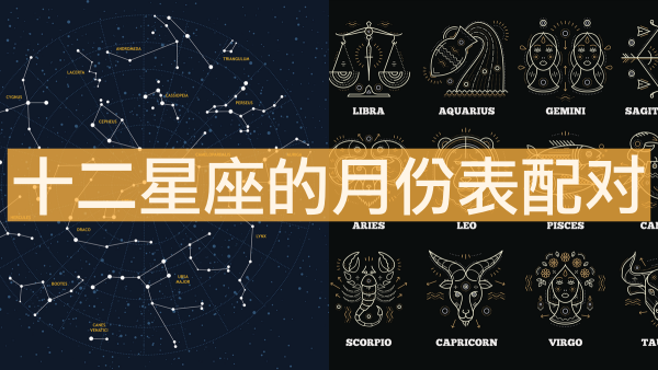 星座表十二星座查詢，十二星座的月份表配對！