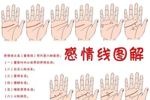 感情線圖解大全，感情線到中指下方表示什么？