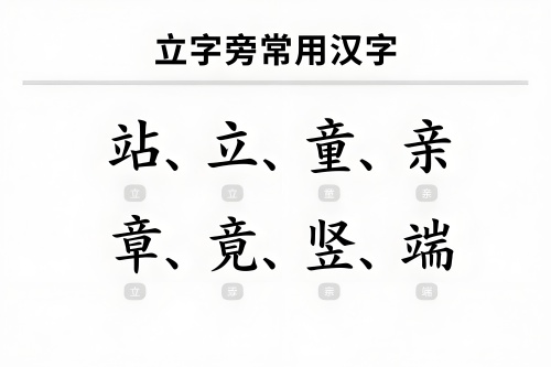 立字旁的字有哪些